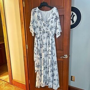 ANRABESS White Floral Dress